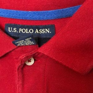 Men red and black two small spots on front